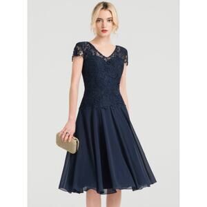 JJs House Navy Blue Lace Dress